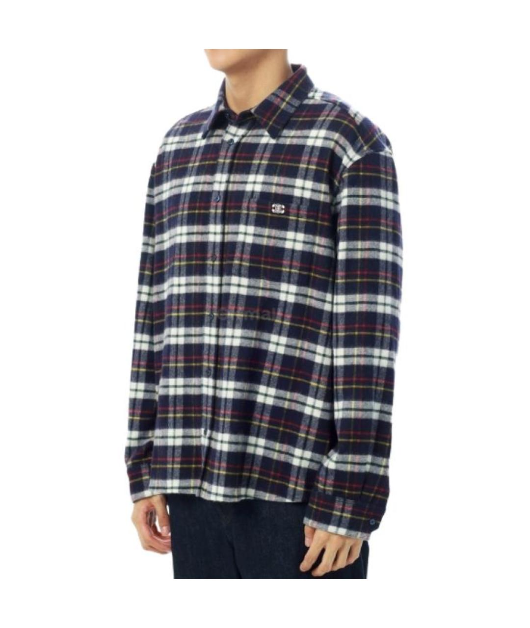 CELINE Темно-синяя хлопковая кэжуал рубашка, фото 4