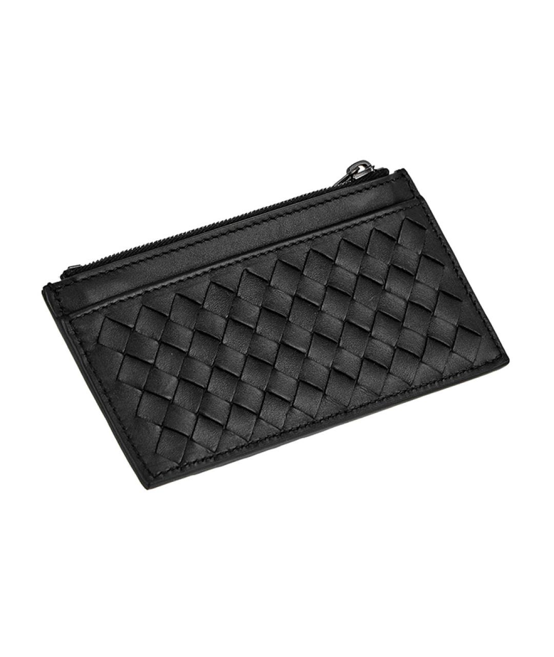 BOTTEGA VENETA Черный кожаный кардхолдер, фото 3