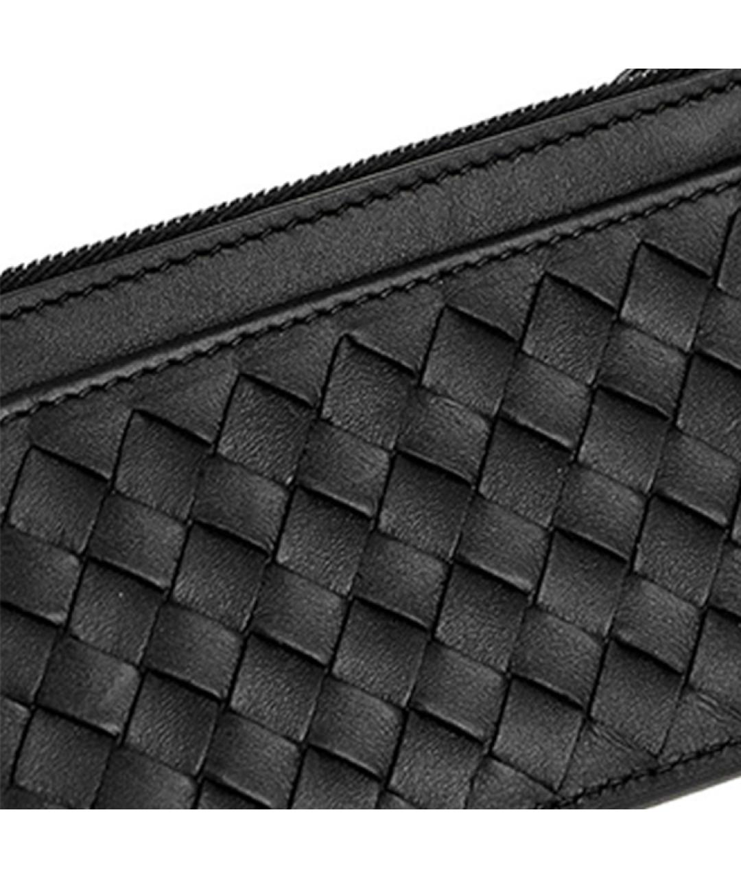 BOTTEGA VENETA Черный кожаный кардхолдер, фото 5