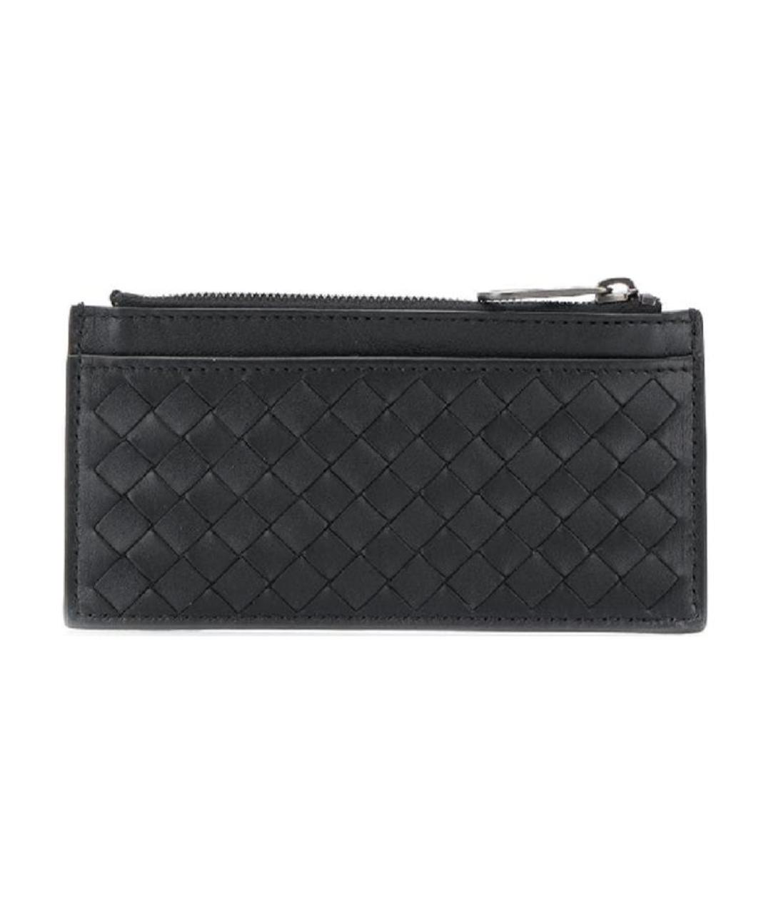 BOTTEGA VENETA Черный кожаный кардхолдер, фото 1