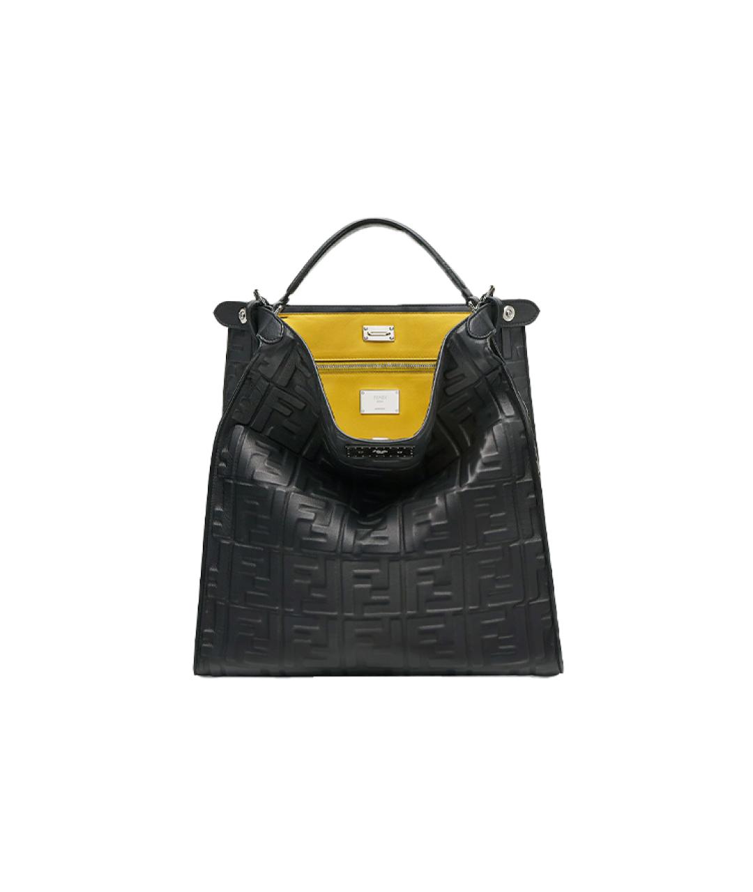 FENDI Черная кожаная сумка на плечо, фото 2