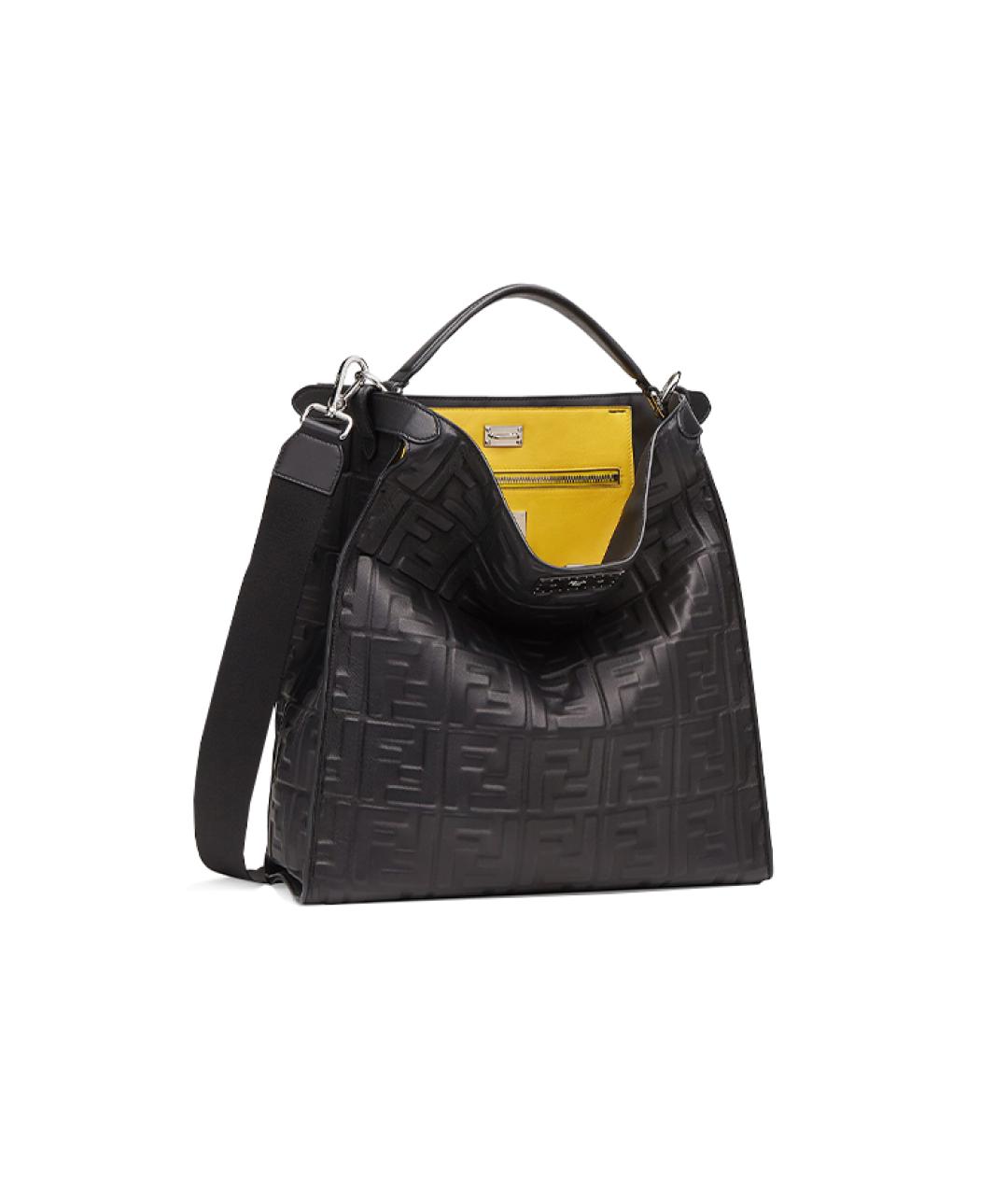 FENDI Черная кожаная сумка на плечо, фото 3