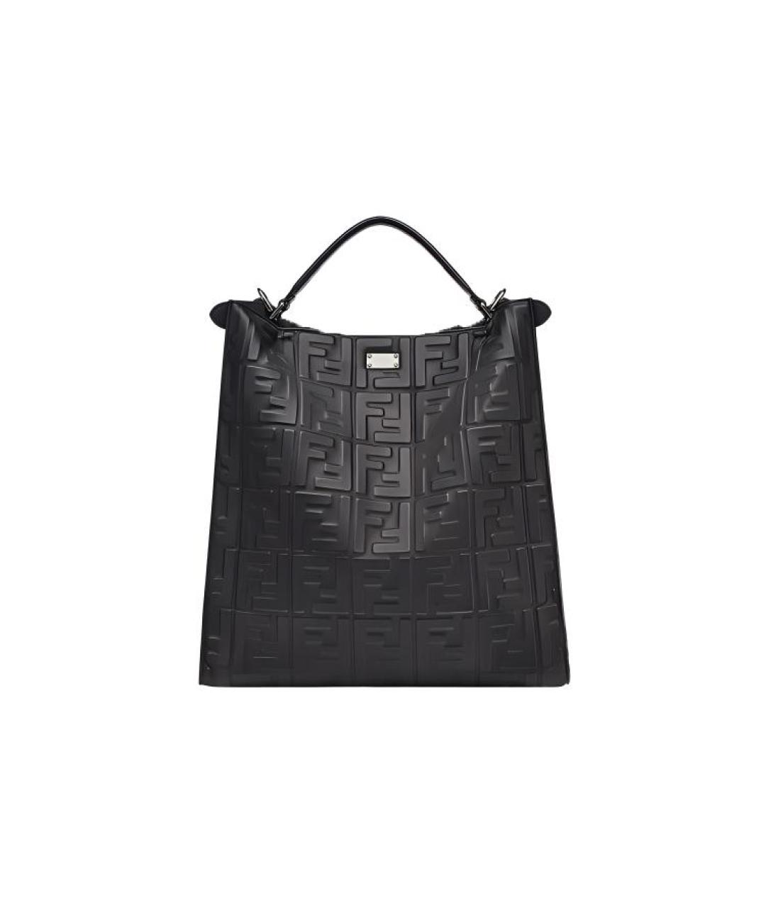 FENDI Черная кожаная сумка на плечо, фото 6