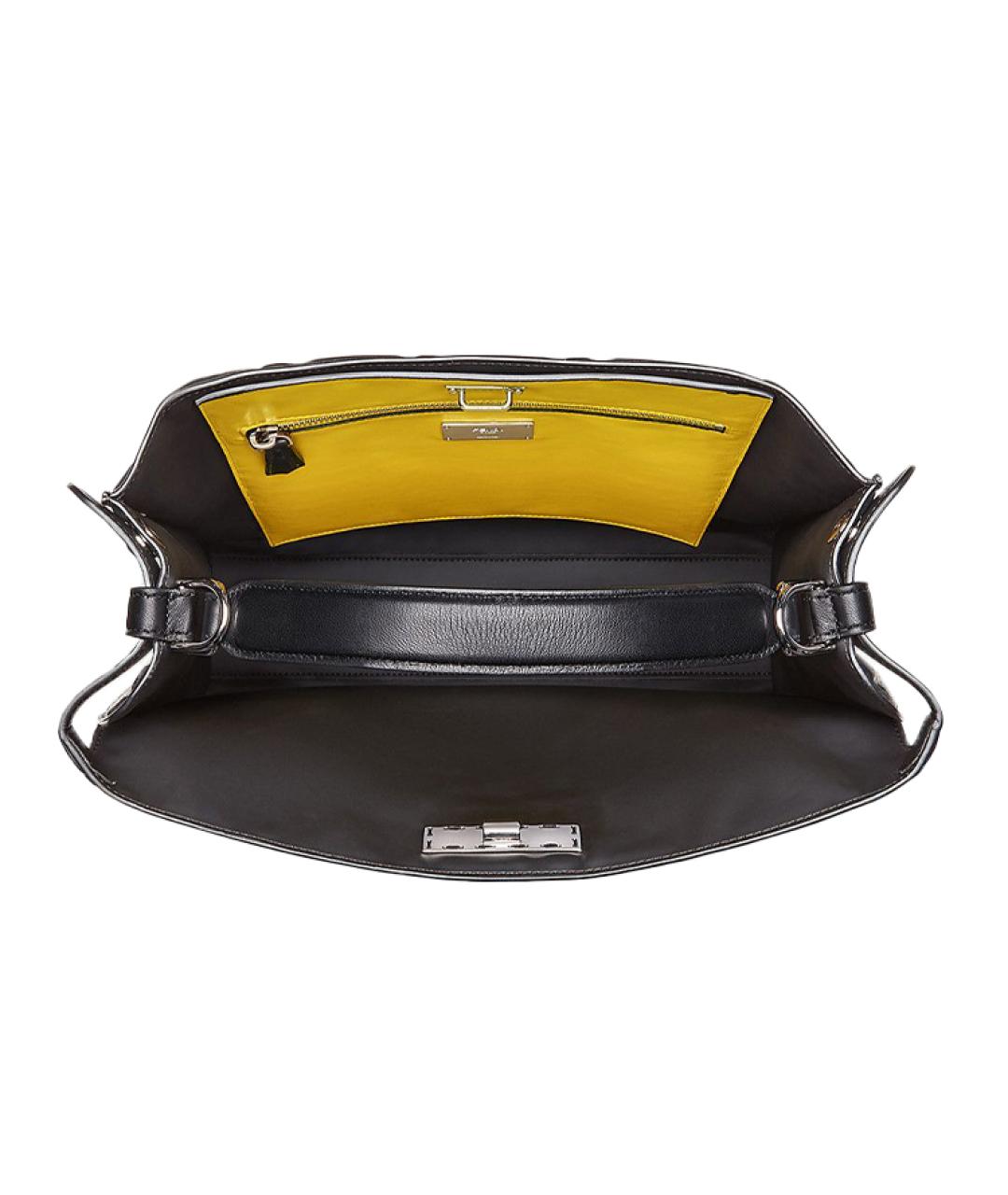 FENDI Черная кожаная сумка на плечо, фото 4