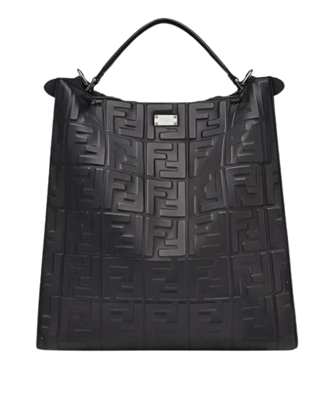 FENDI Черная кожаная сумка на плечо, фото 1