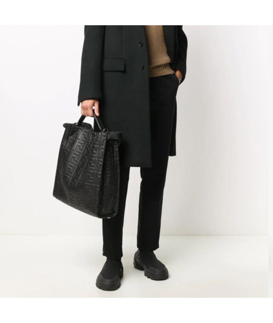 FENDI Черная кожаная сумка на плечо, фото 5