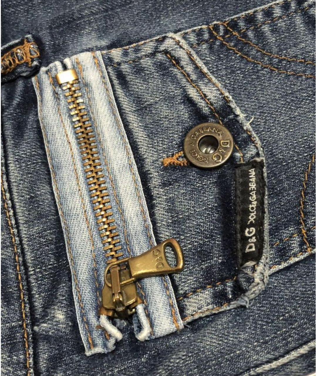 DOLCE&GABBANA Темно-синие прямые джинсы, фото 3