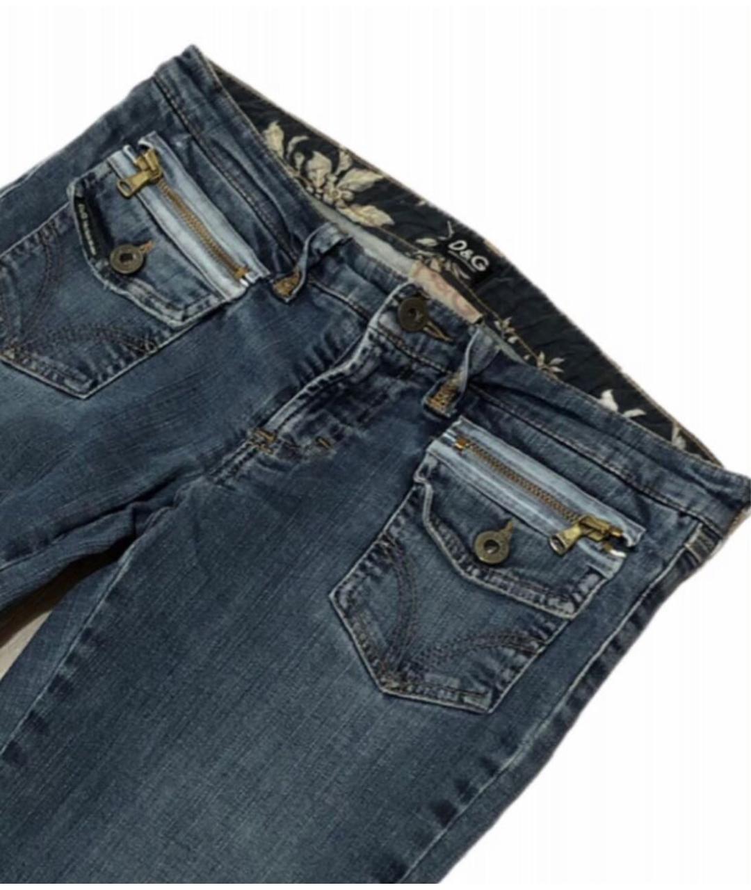 DOLCE&GABBANA Темно-синие прямые джинсы, фото 7