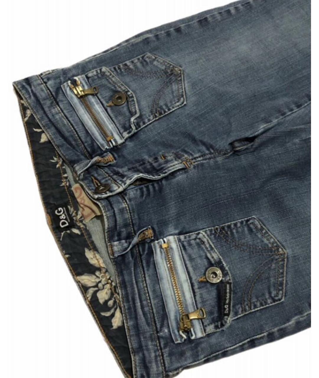 DOLCE&GABBANA Темно-синие прямые джинсы, фото 4