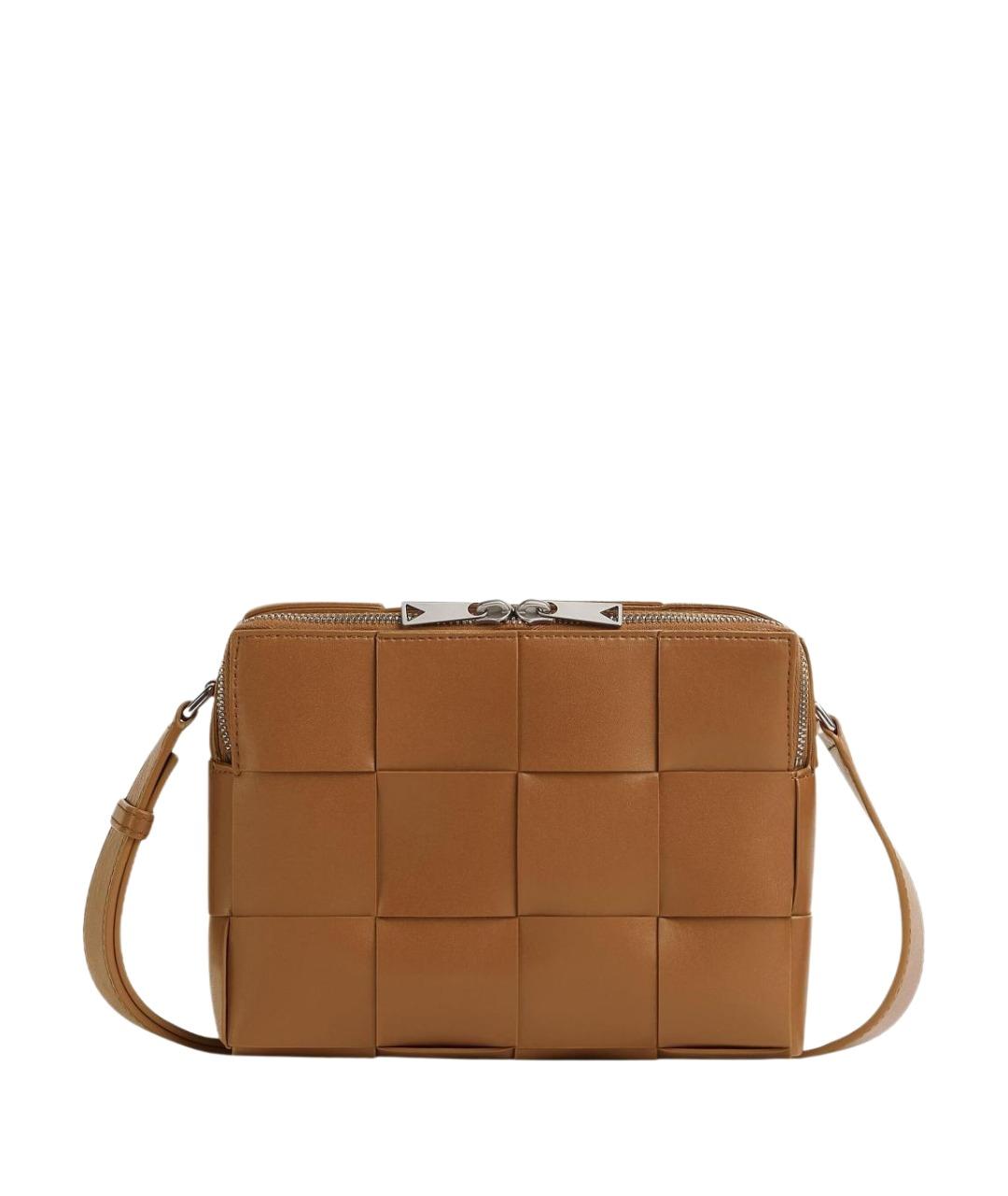 BOTTEGA VENETA Коричневая кожаная сумка на плечо, фото 1