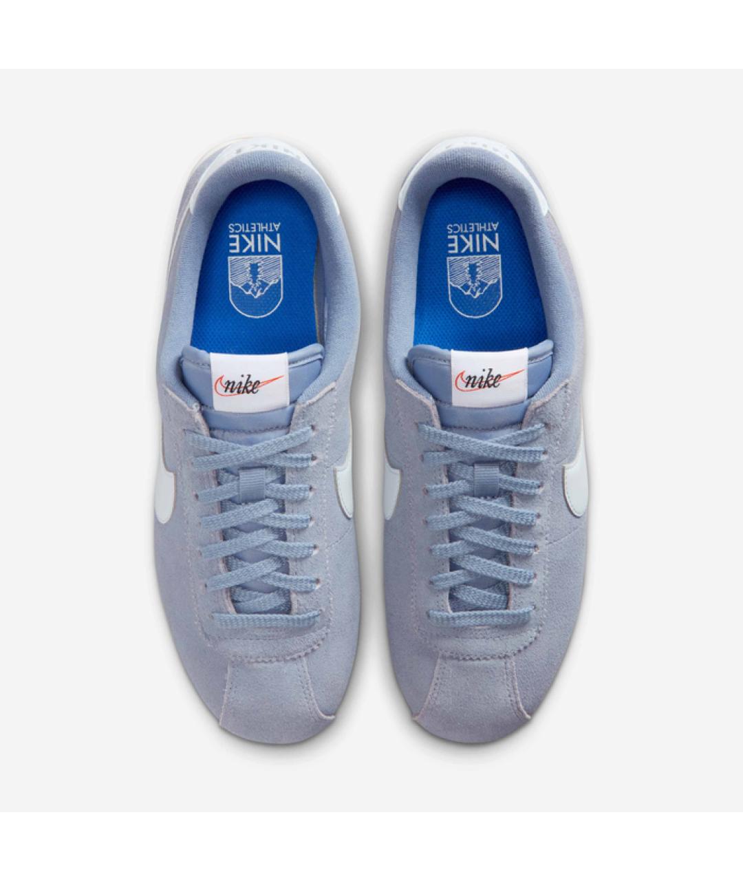 NIKE Голубые замшевые низкие кроссовки / кеды, фото 3