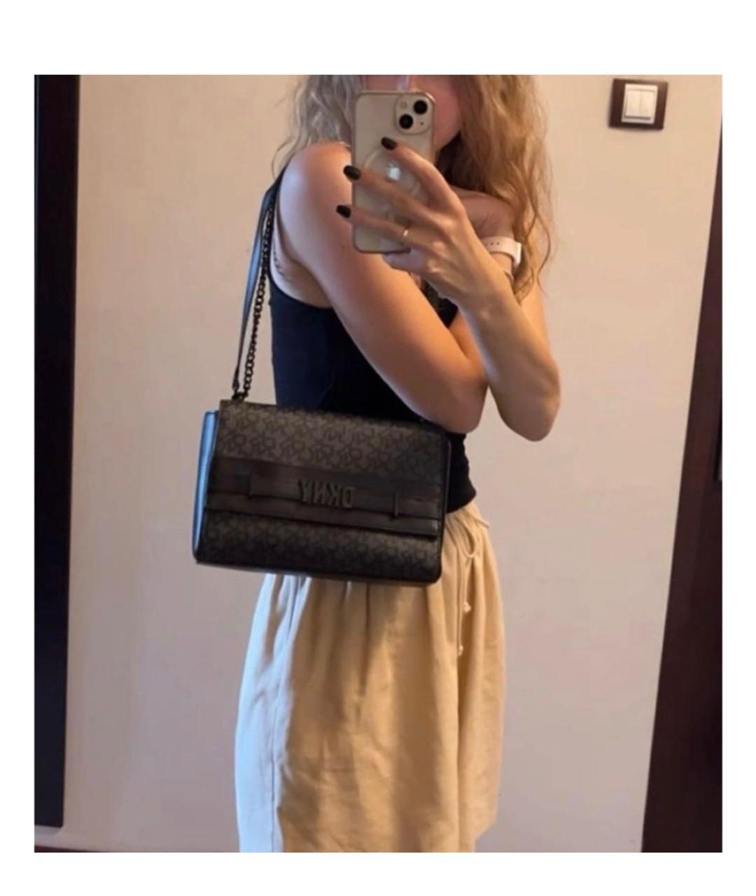 DKNY Серая сумка через плечо из искусственной кожи, фото 2