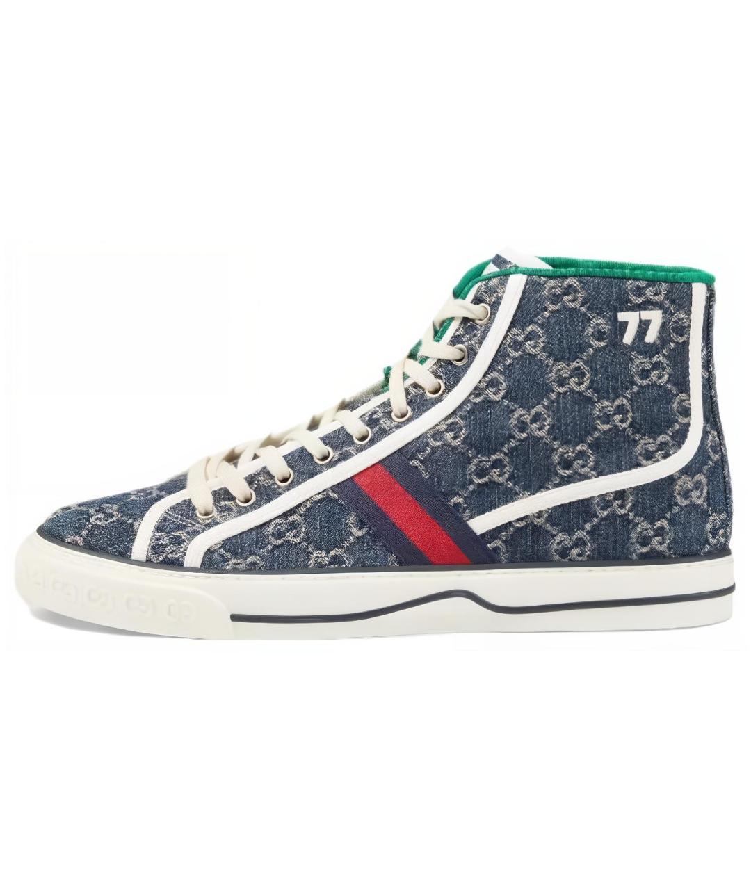 GUCCI Синие высокие кроссовки / кеды, фото 2