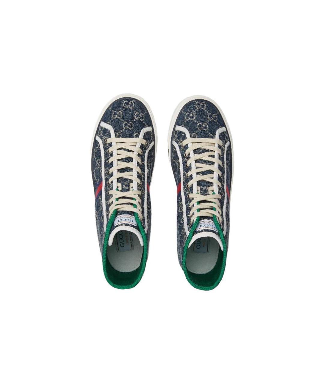 GUCCI Синие высокие кроссовки / кеды, фото 4
