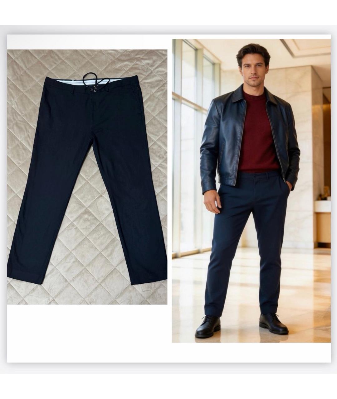 BOGNER Темно-синие повседневные брюки, фото 2