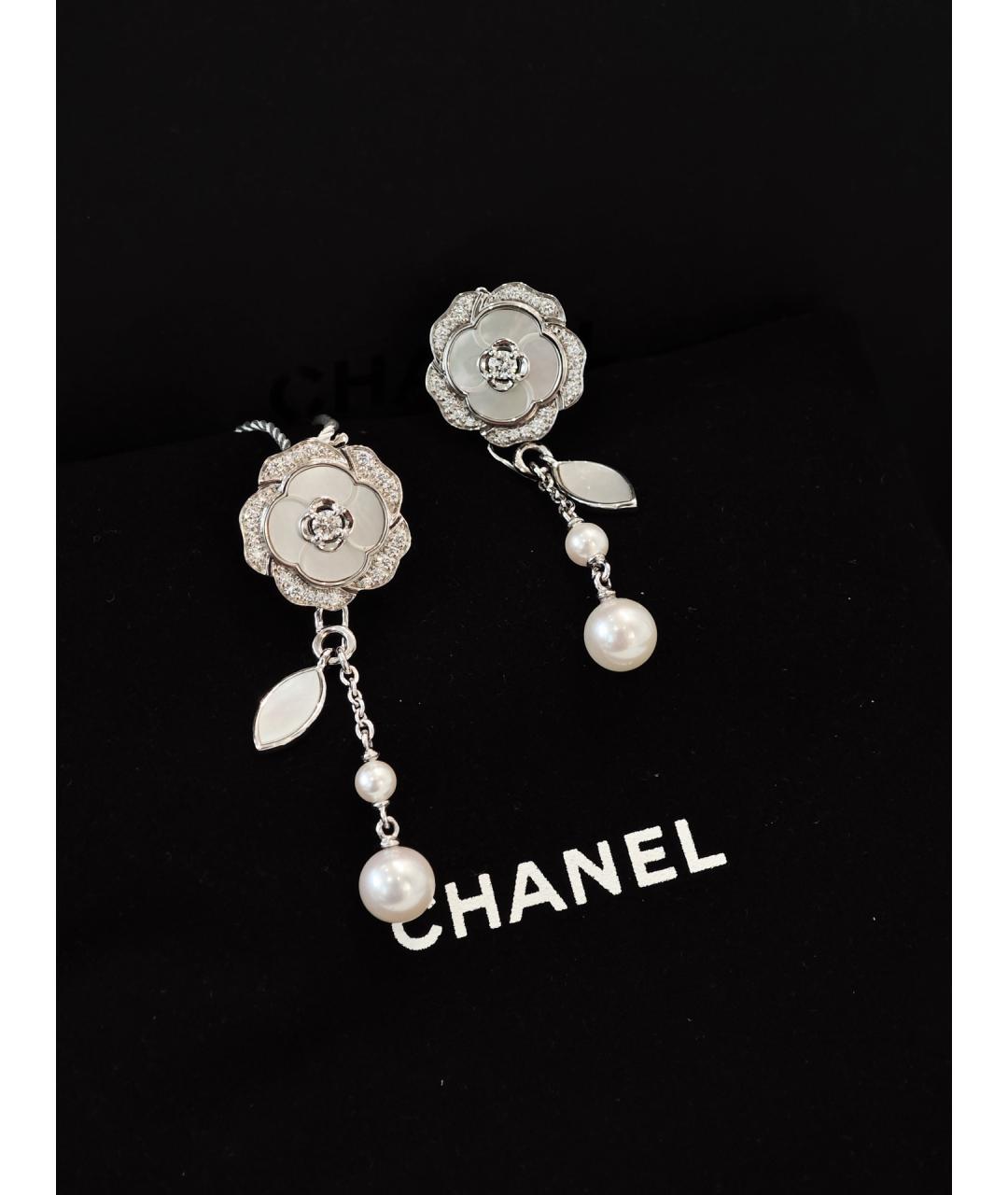CHANEL Серебряные серьги из белого золота, фото 8