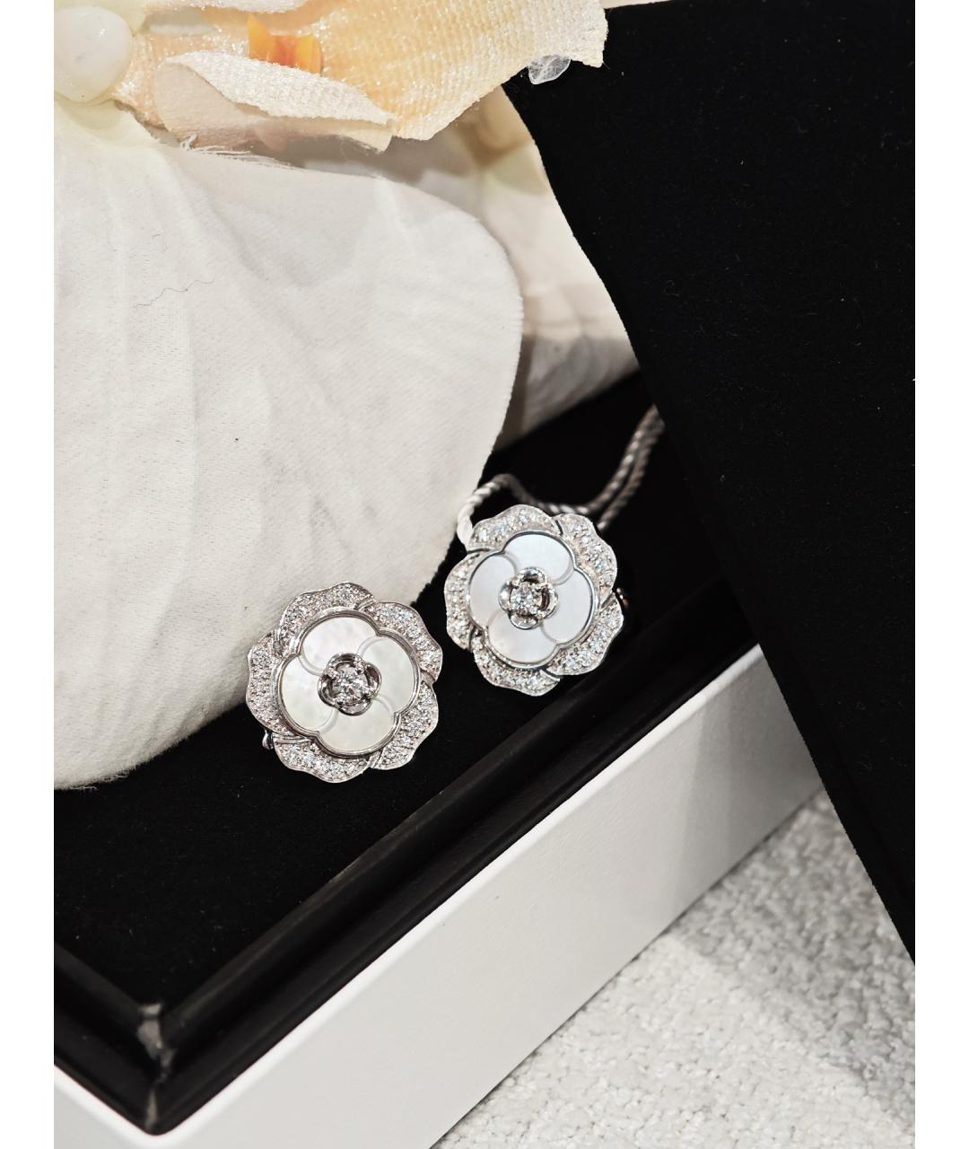 CHANEL Серебряные серьги из белого золота, фото 5