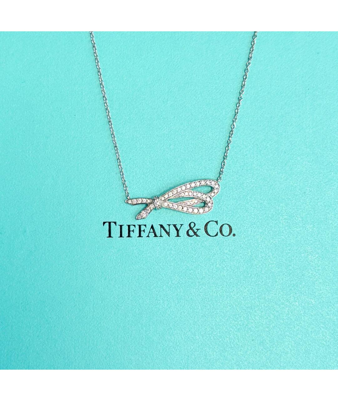 TIFFANY&CO Серебряное колье из белого золота, фото 8