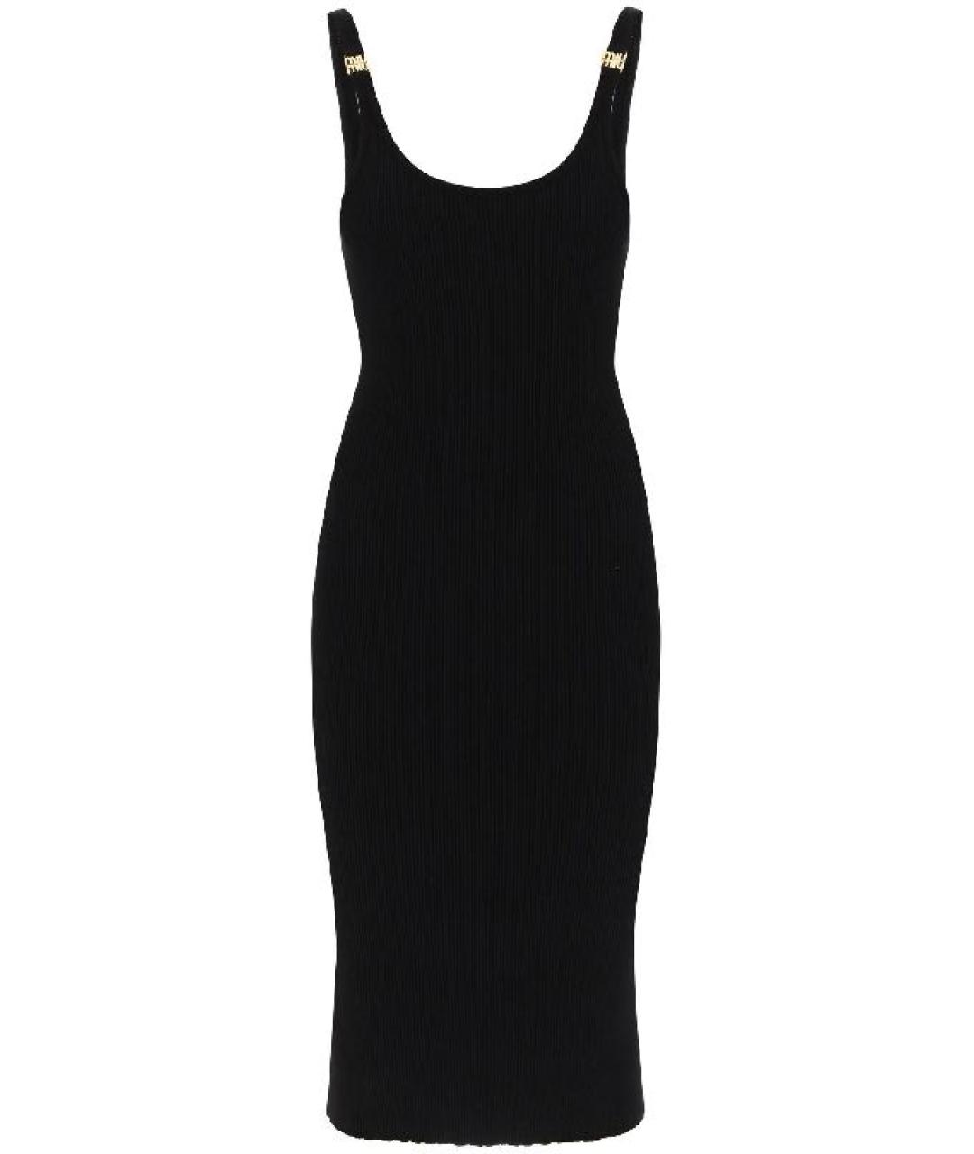 MIU MIU Черное вискозное повседневное платье, фото 1