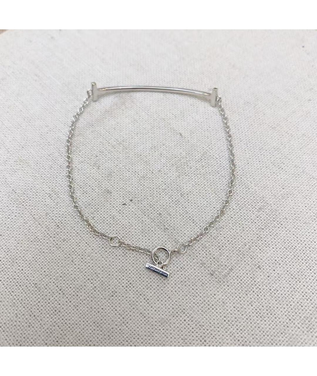 TIFFANY&CO Серебрянный браслет из белого золота, фото 7