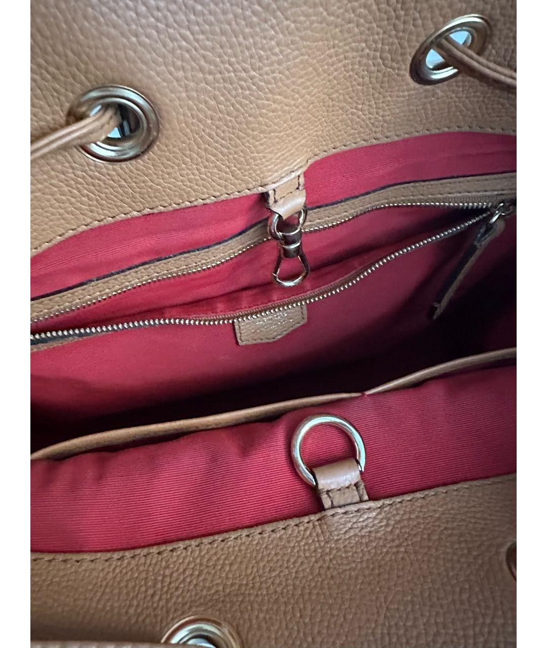 LANCEL Оранжевая кожаная сумка тоут, фото 4