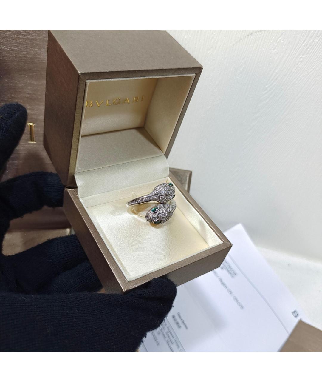 BVLGARI Серебряное кольцо из белого золота, фото 8