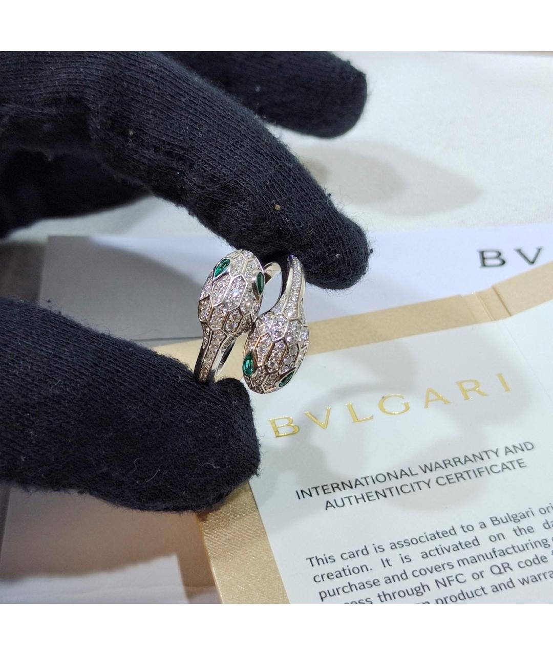 BVLGARI Серебряное кольцо из белого золота, фото 5