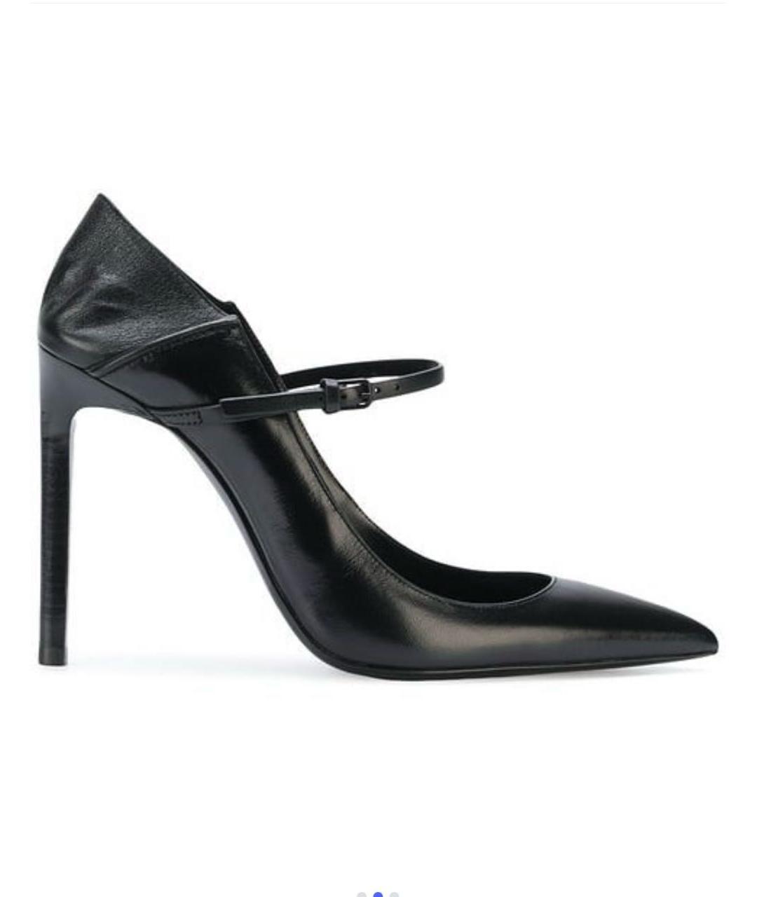 SAINT LAURENT Черные кожаные туфли, фото 7