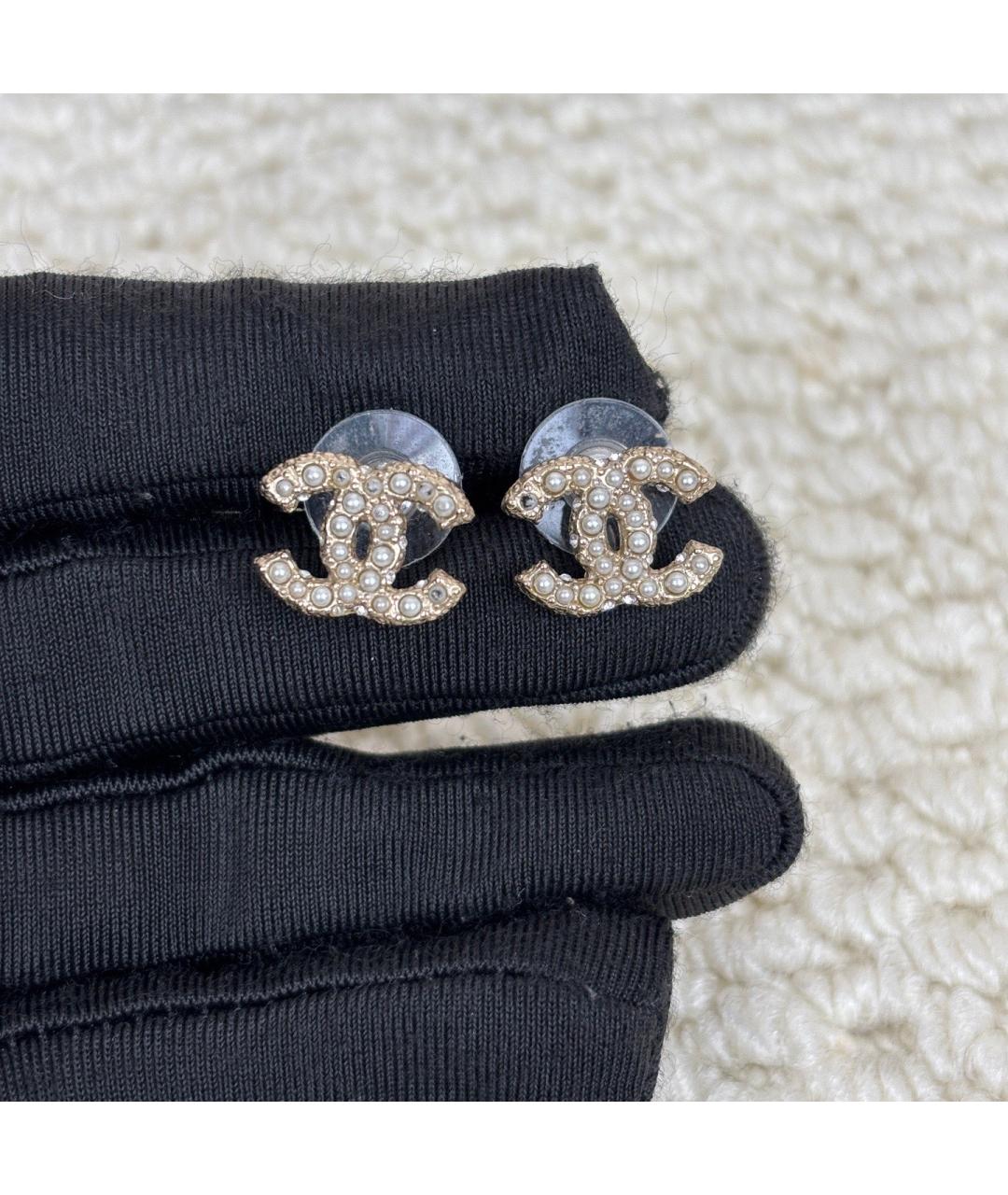 CHANEL Золотые серьги, фото 9