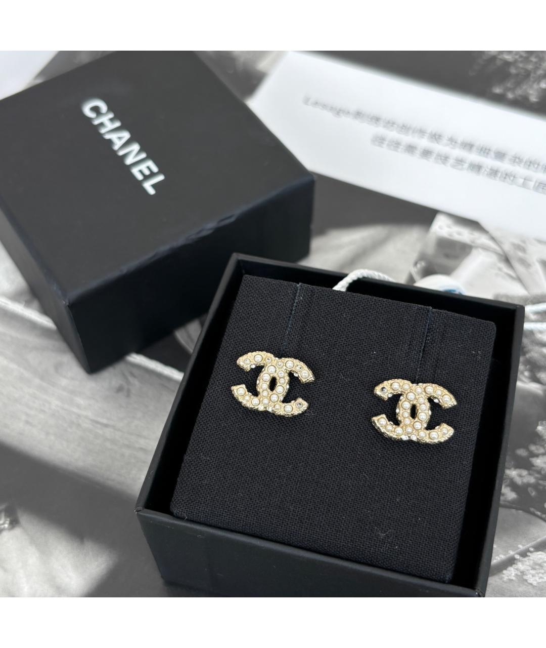 CHANEL Золотые серьги, фото 2