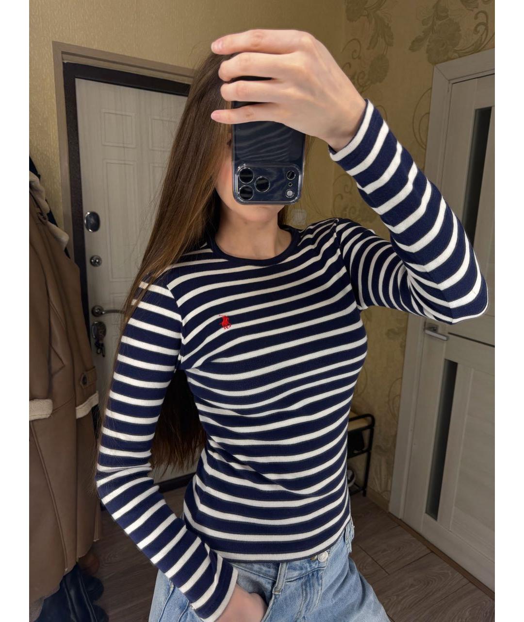 POLO RALPH LAUREN Синий хлопковый джемпер / свитер, фото 3