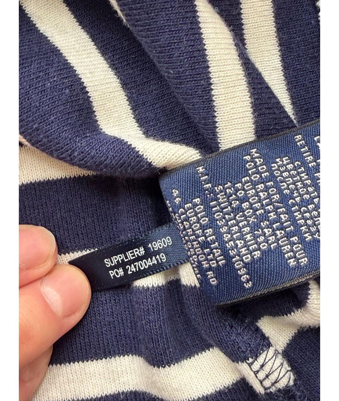 POLO RALPH LAUREN Синий хлопковый джемпер / свитер, фото 5