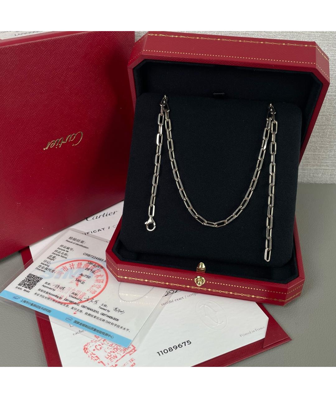 CARTIER Серебряное колье из белого золота, фото 5