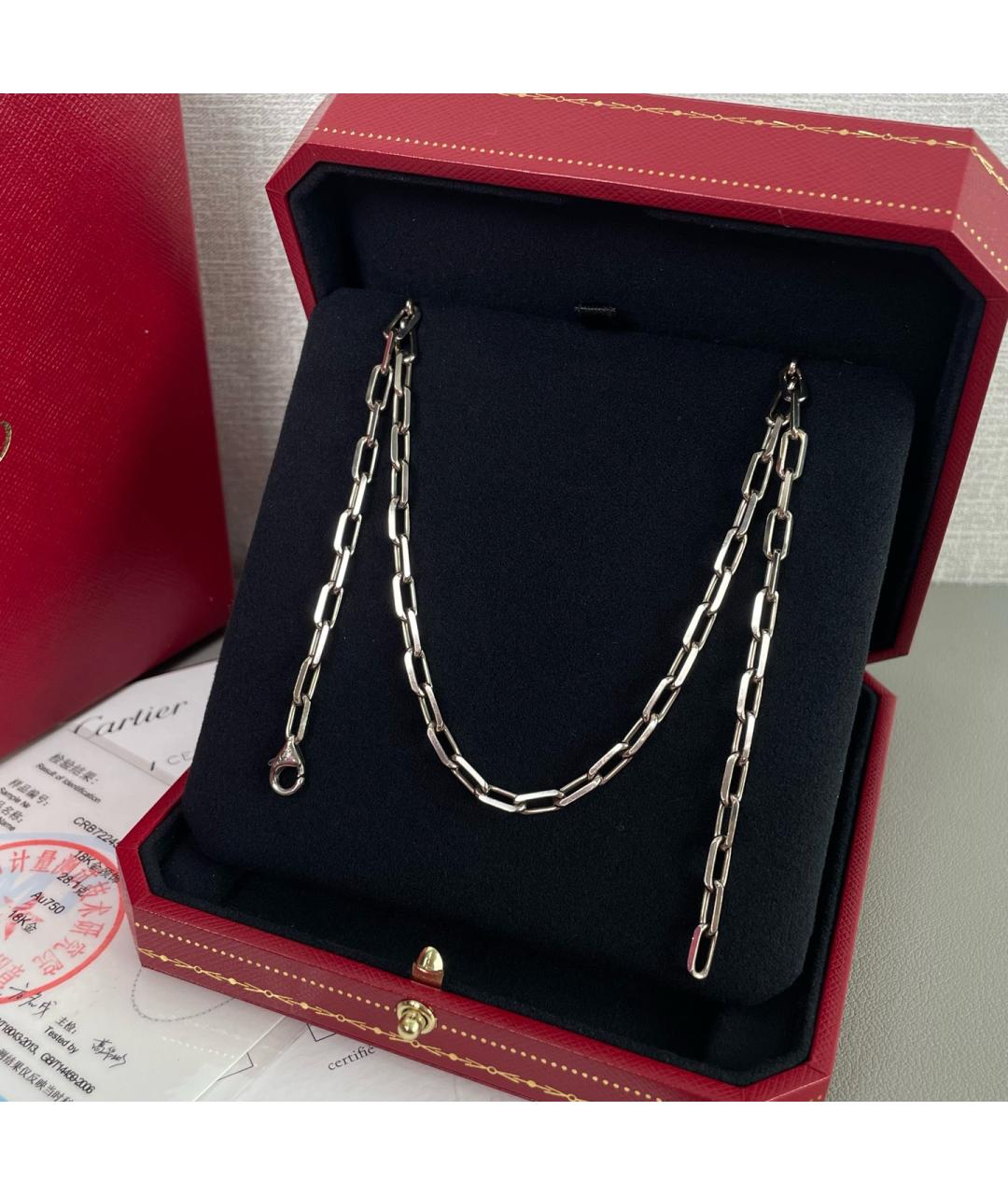 CARTIER Серебряное колье из белого золота, фото 3