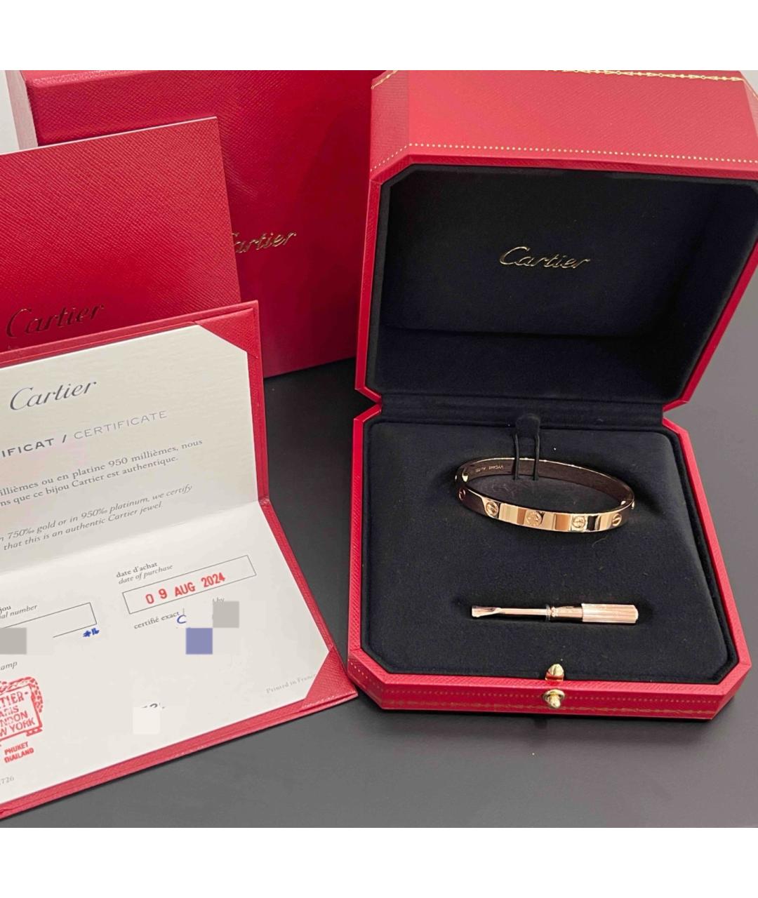 CARTIER Золотой браслет из розового золота, фото 2