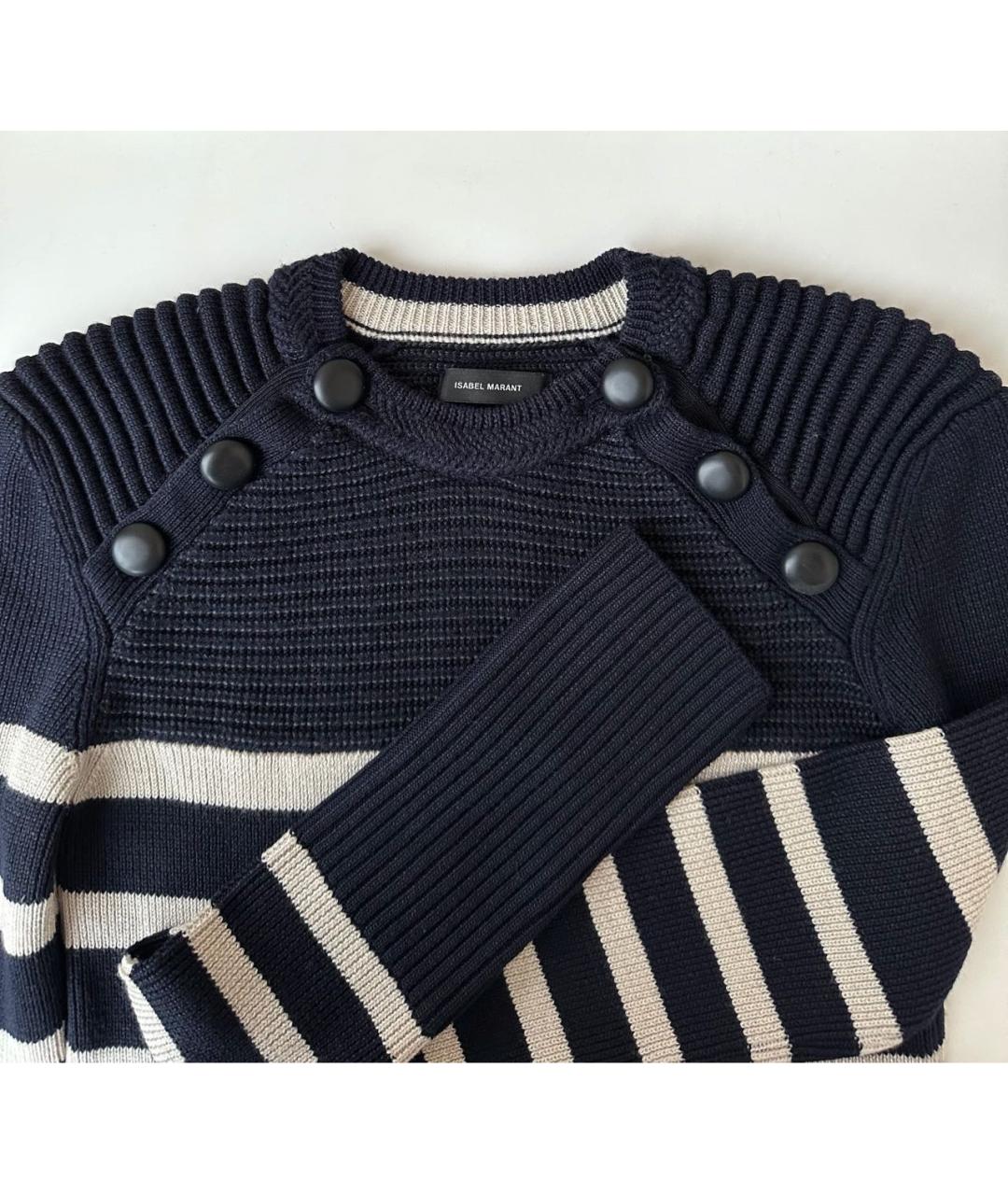 ISABEL MARANT Темно-синее шерстяное повседневное платье, фото 4