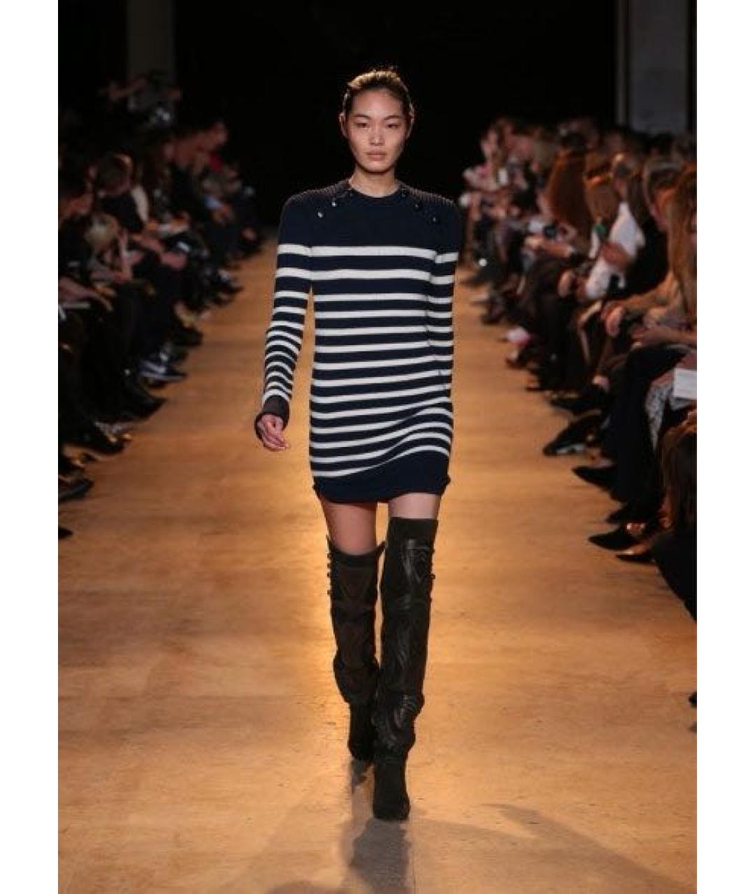 ISABEL MARANT Темно-синее шерстяное повседневное платье, фото 8