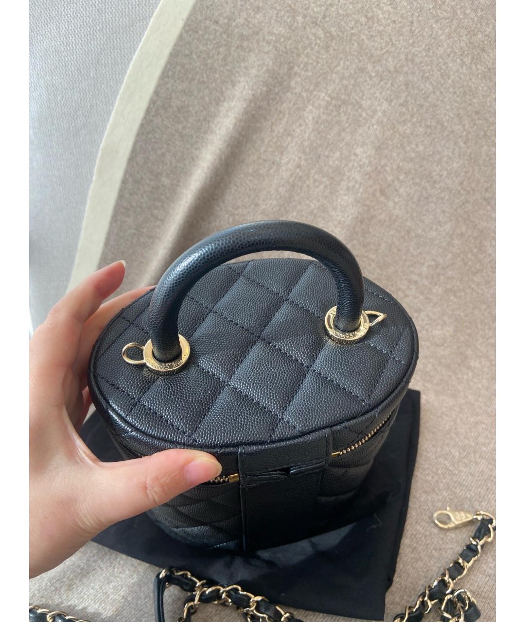 CHANEL Черная кожаная сумка через плечо, фото 5