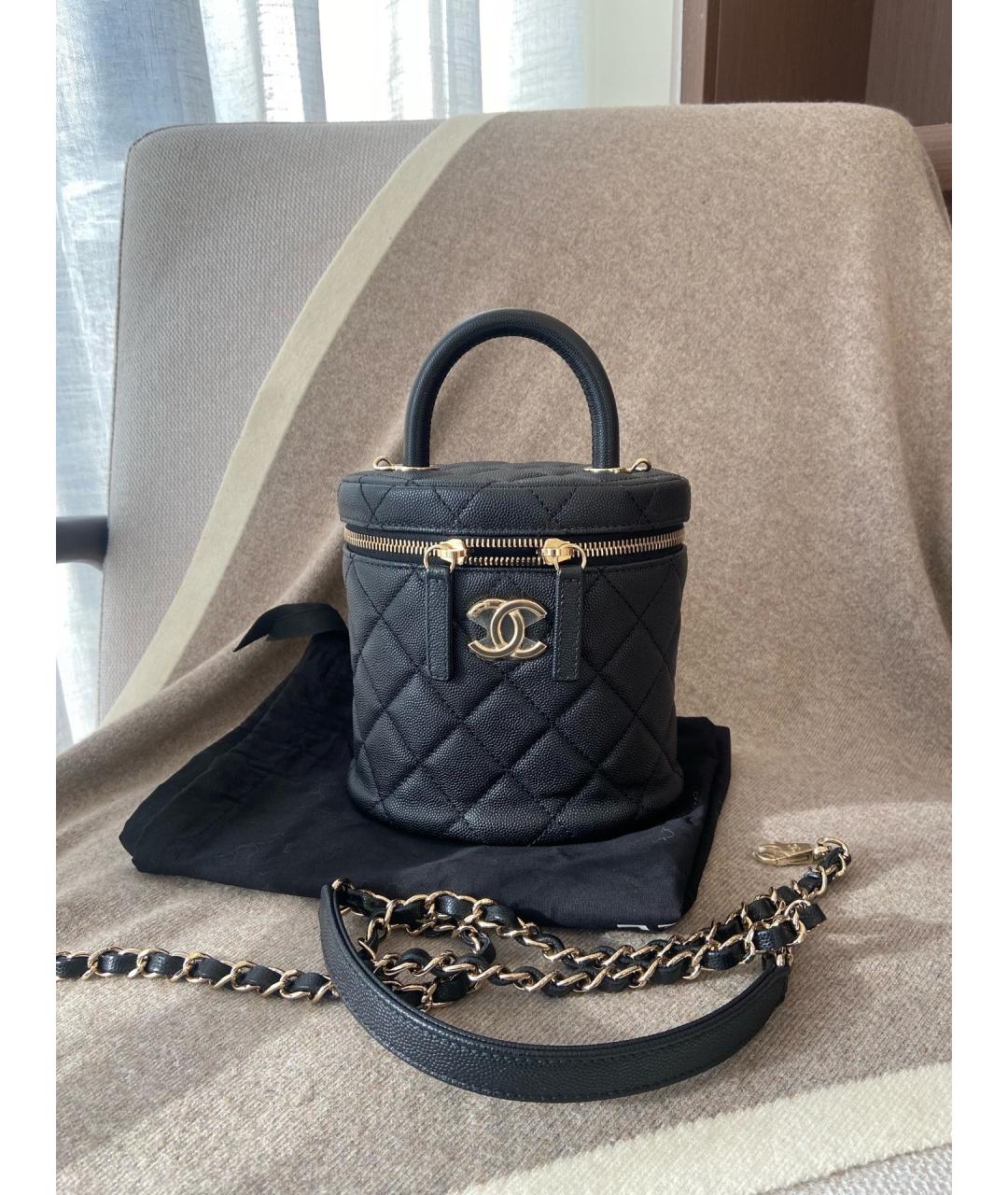 CHANEL Черная кожаная сумка через плечо, фото 10