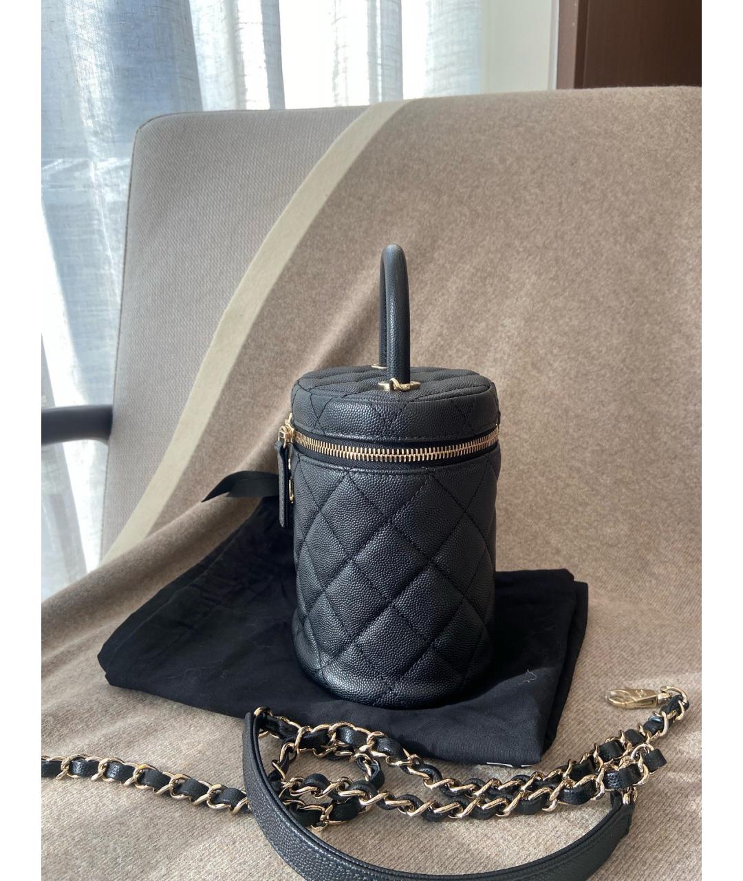 CHANEL Черная кожаная сумка через плечо, фото 3