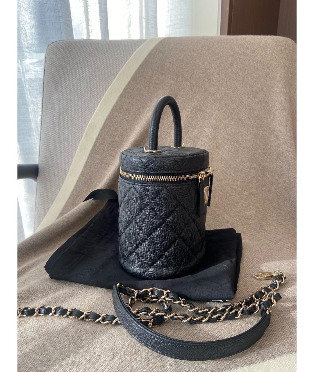 CHANEL Черная кожаная сумка через плечо, фото 2