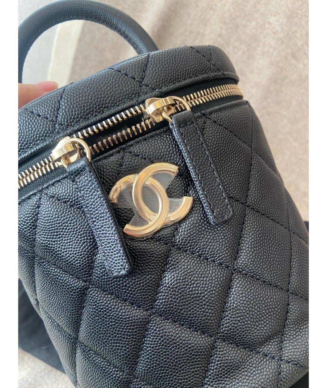 CHANEL Черная кожаная сумка через плечо, фото 6