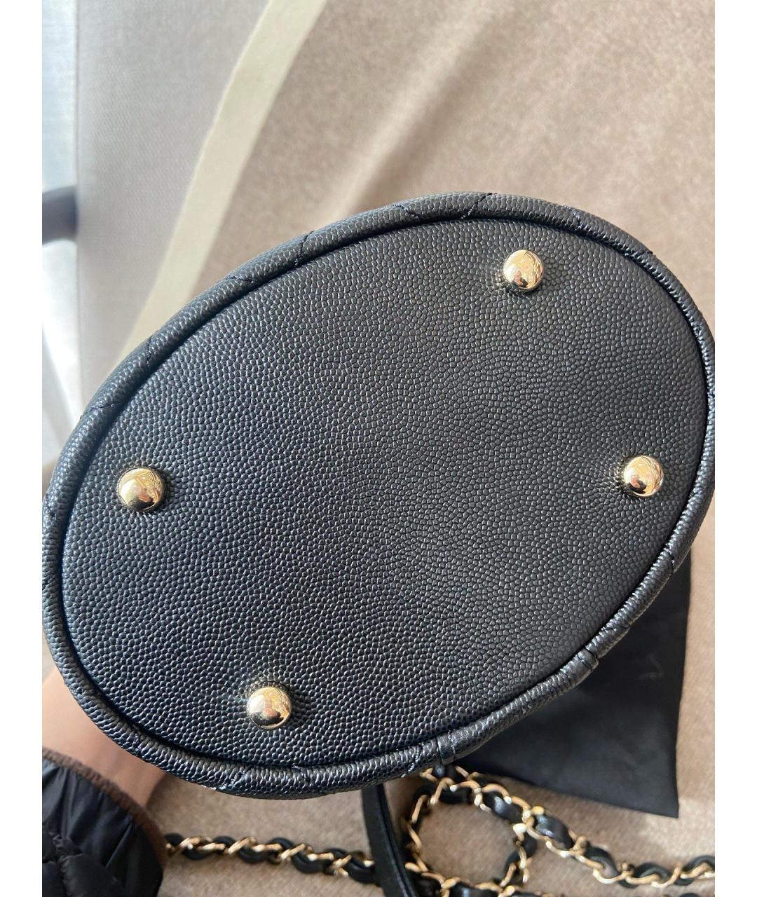 CHANEL Черная кожаная сумка через плечо, фото 7