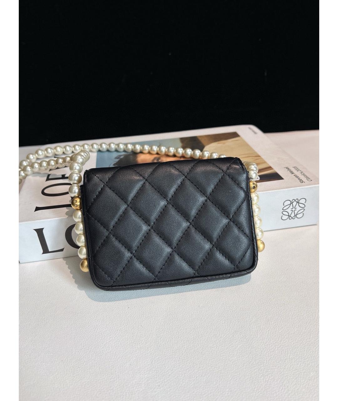 CHANEL Черная кожаная сумка через плечо, фото 2