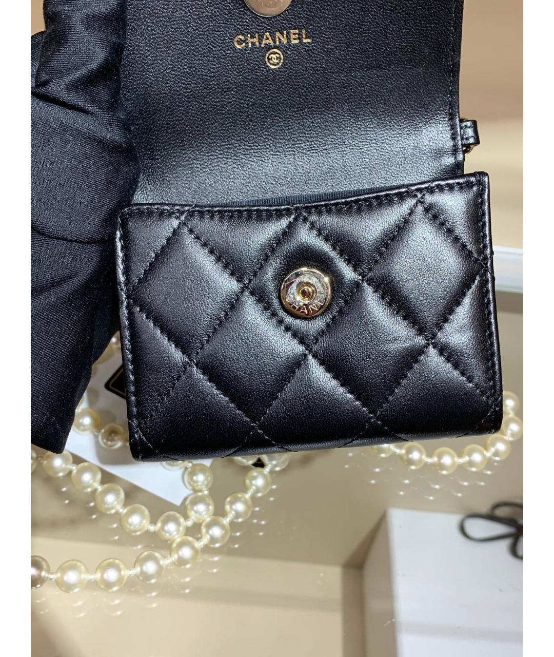 CHANEL Черная кожаная сумка через плечо, фото 6