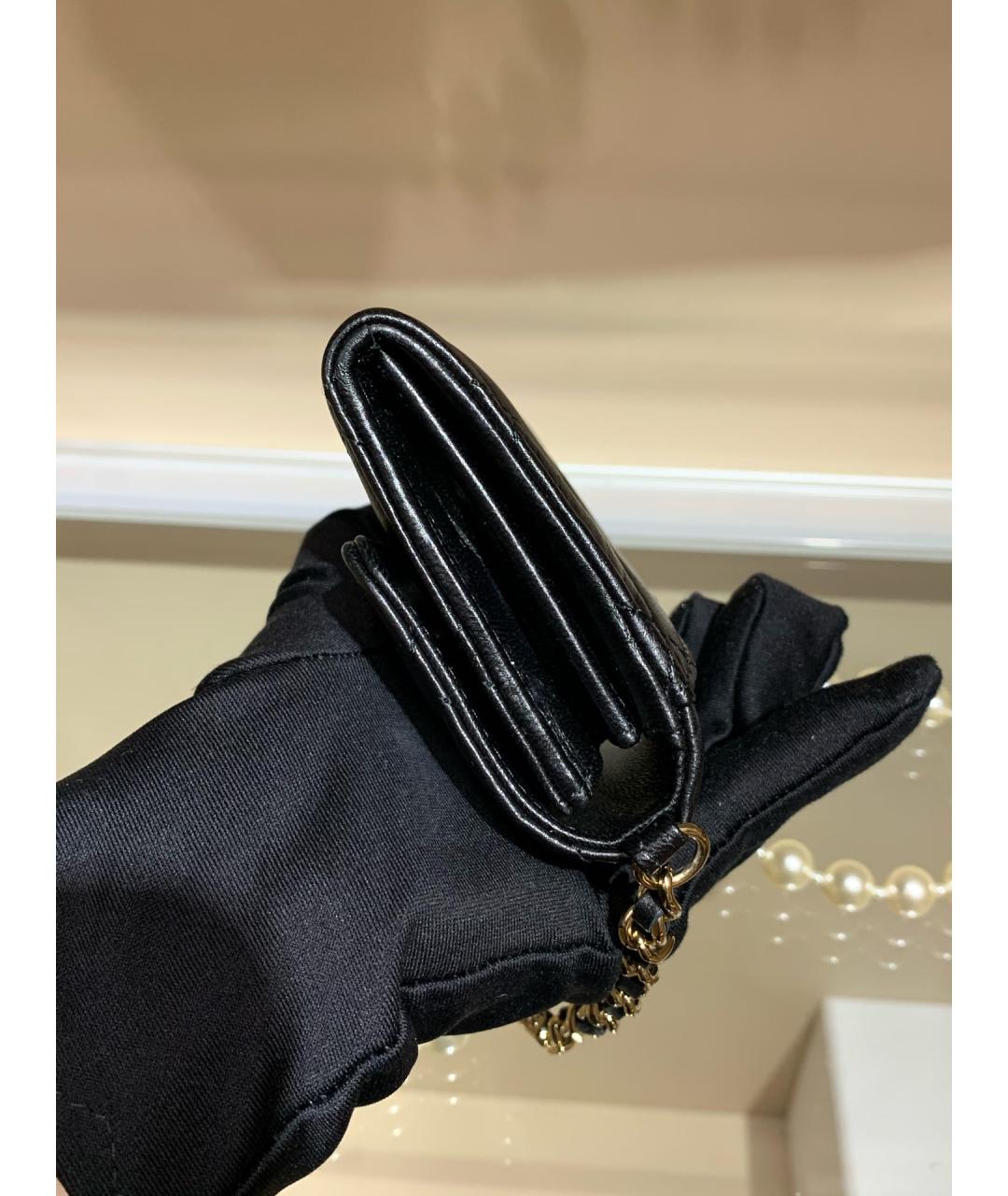 CHANEL Черная кожаная сумка через плечо, фото 5