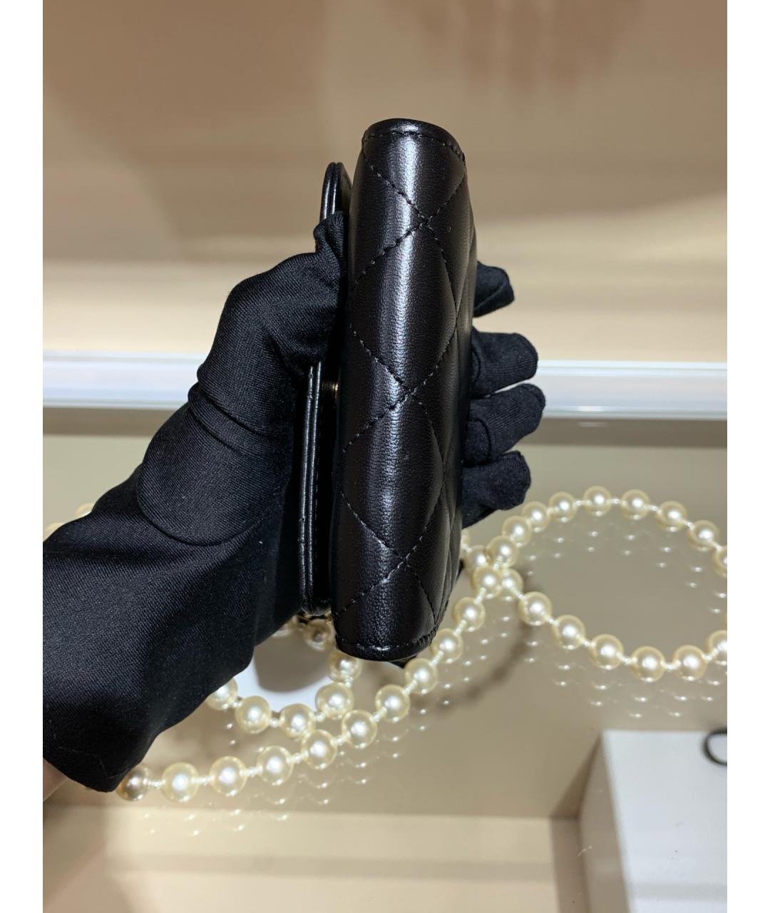 CHANEL Черная кожаная сумка через плечо, фото 3