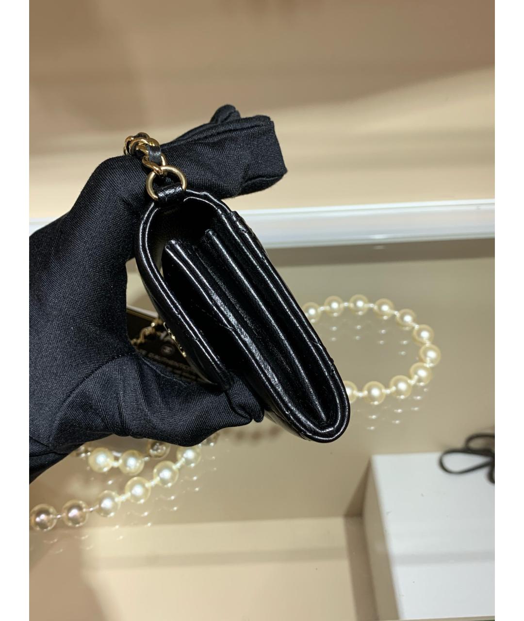 CHANEL Черная кожаная сумка через плечо, фото 4