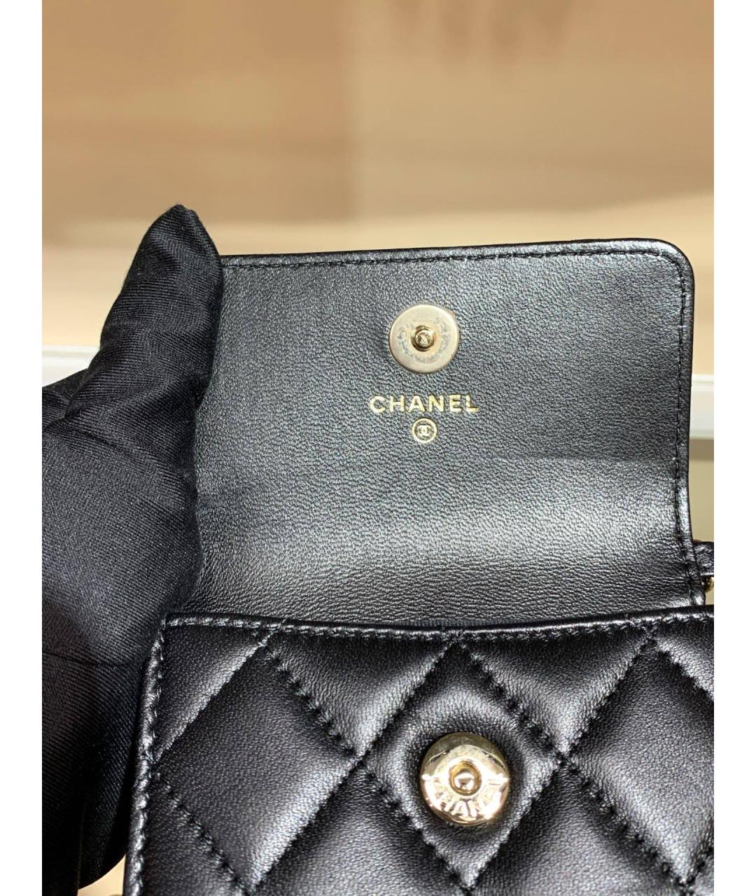 CHANEL Черная кожаная сумка через плечо, фото 7