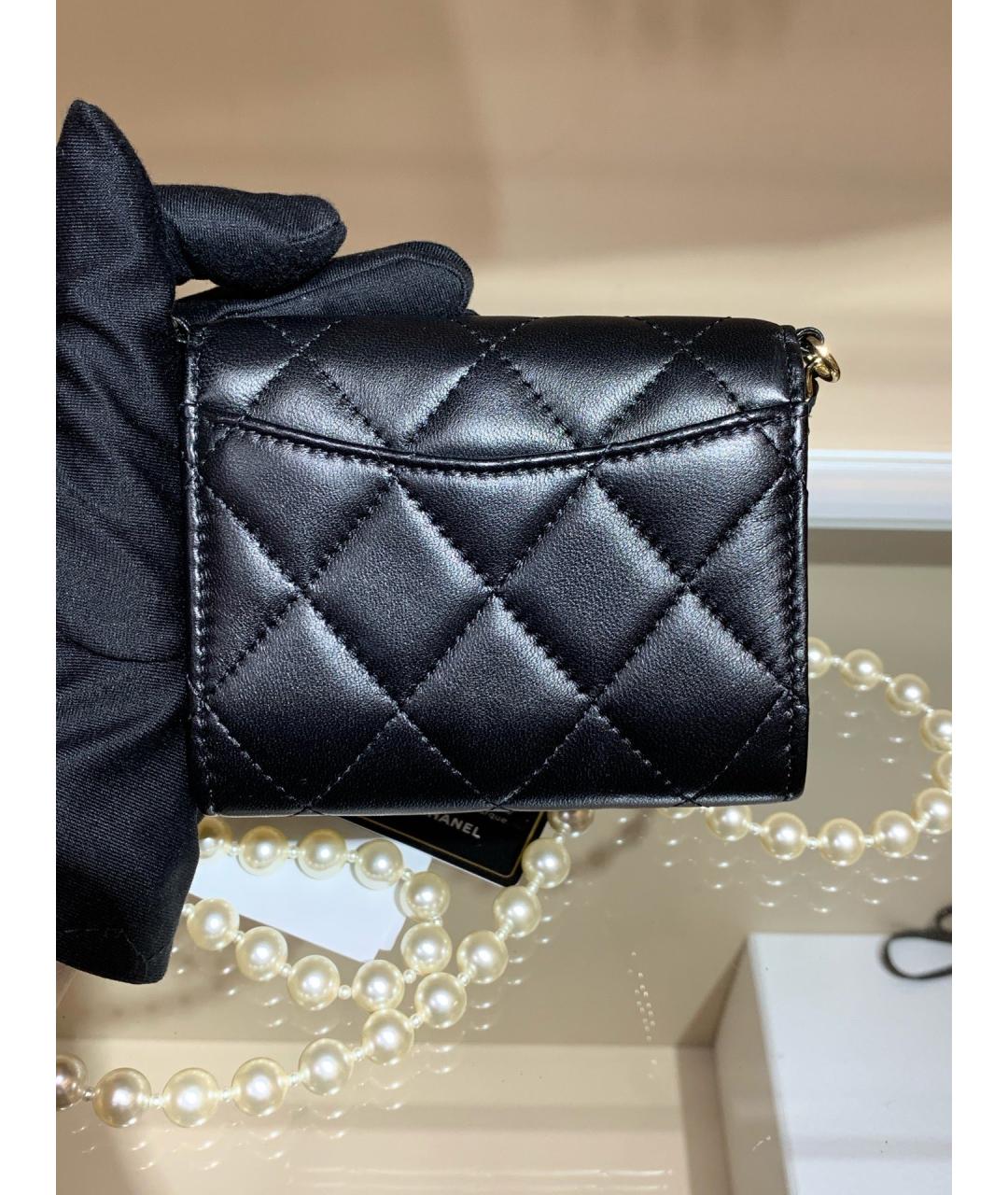 CHANEL Черная кожаная сумка через плечо, фото 2